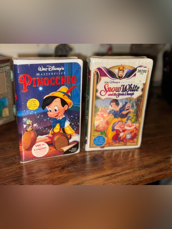 Disney Other - Walt Disney Masterpiece VHS Lot - Pinocchio & Snow White - Vintage New SEALED